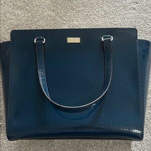 Ted Baker Dark Blue Embossed Tote
